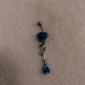 Rose belly ring